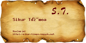 Sikur Tímea névjegykártya
