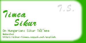 timea sikur business card